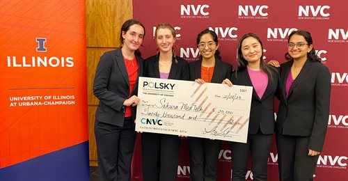 Sakura Team (L to R): Sophie Breslauer (UChicago), Taylor Elliott (UChicago ), Priya Kumar (Co-founder, UIUC), Sabrina Matsui (UChicago),&amp;amp;amp;amp;nbsp;Uditha Velidandla (UIUC)