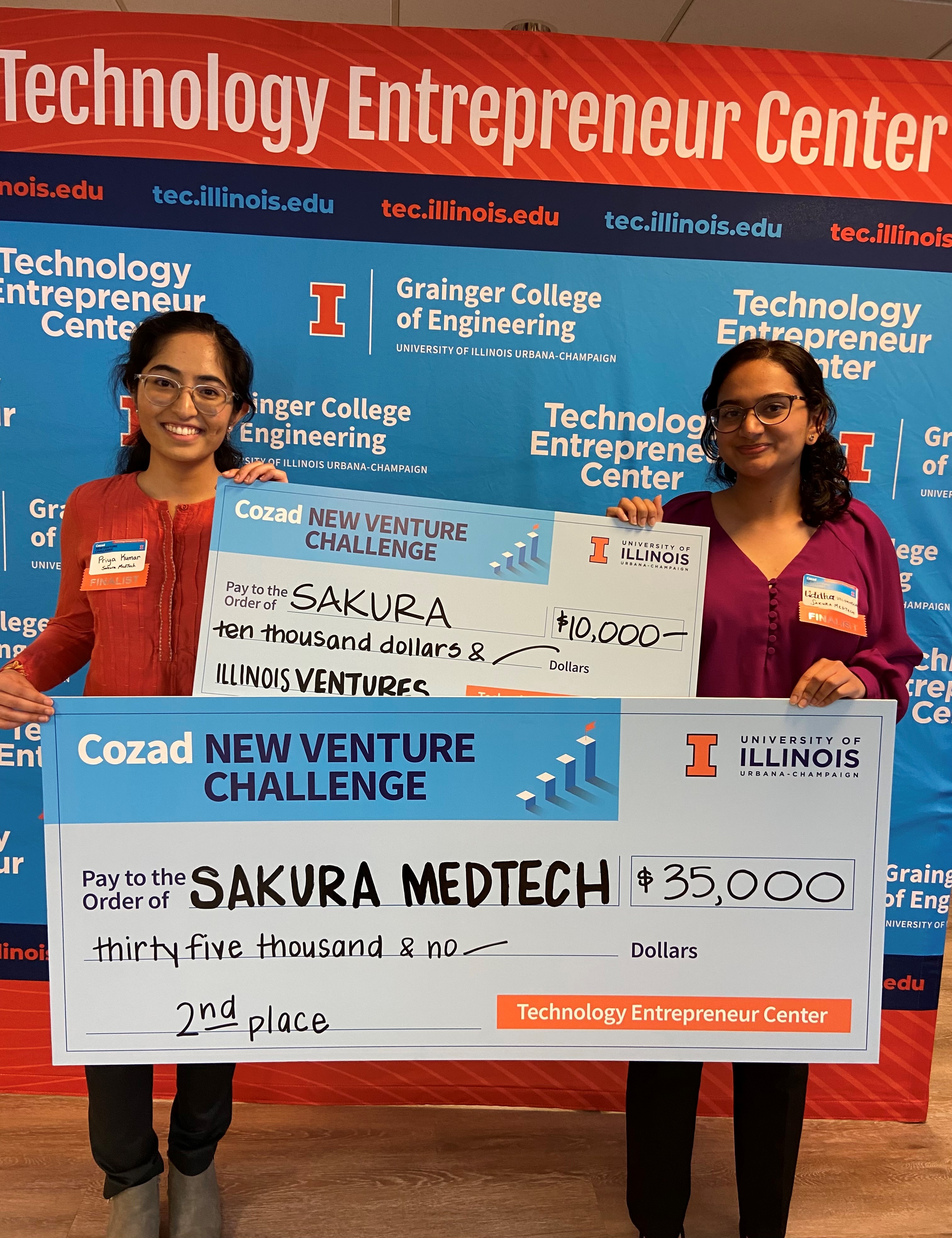 (L-R): Priya Kumar and Uditha Venkata Velidandla