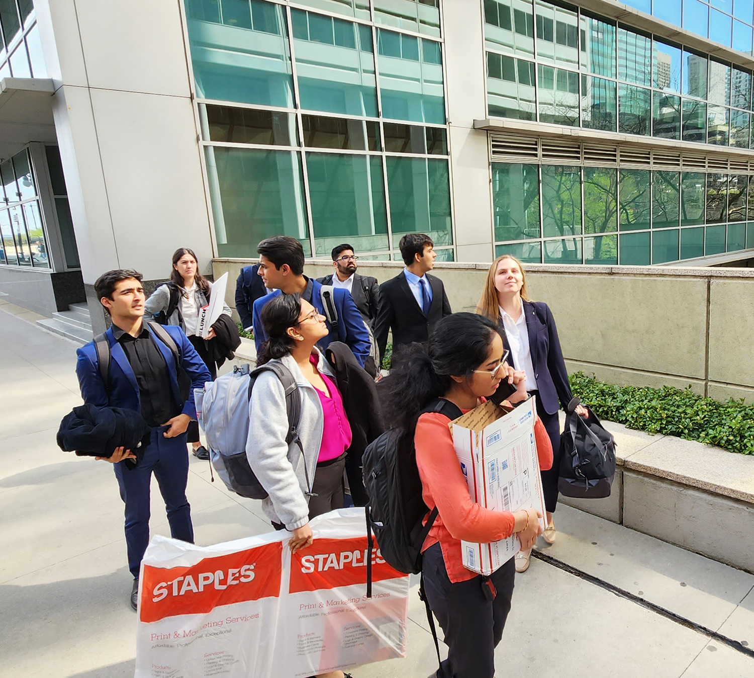 Priya Kumar and&amp;amp;amp;amp;amp;amp;amp;nbsp;Uditha Venkata Velidandla arrive in Chicago to pitch their startup at the Cozad New Venture Challenge Finals Event on April 19, 2023.