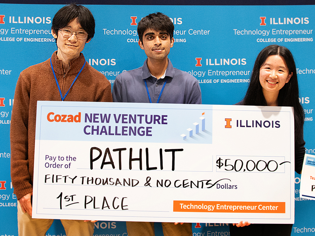 Cozad New Venture Challenge 2024 Grand Prizewinning team Pathlit is